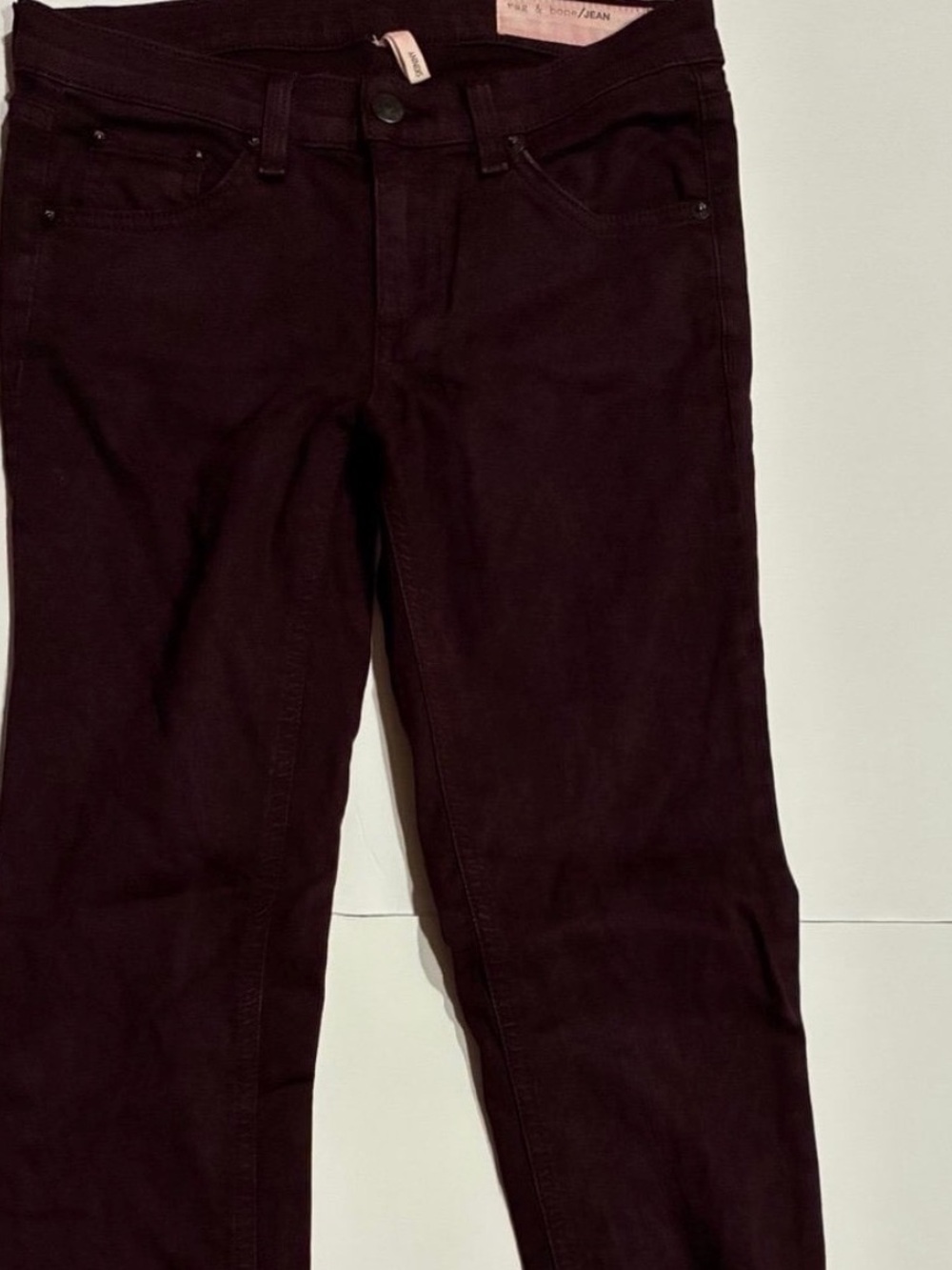 Rag & Bone Women’s Slim Fit Jeans in Burgundy